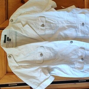 Ralph Lauren white linen blend jacket